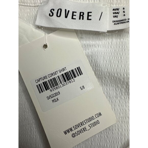 SOVERE Capture Corset Top in Milk Small New Womens Button Down Shirt Top - Picture 11 of 15